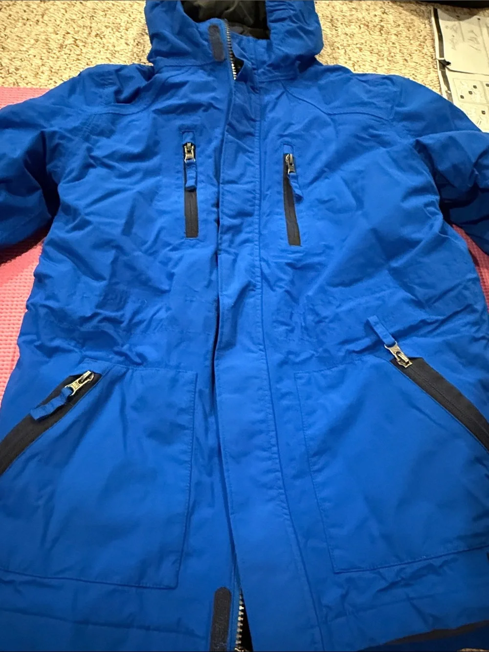 Boy Land’s End blue coat in size 14/16